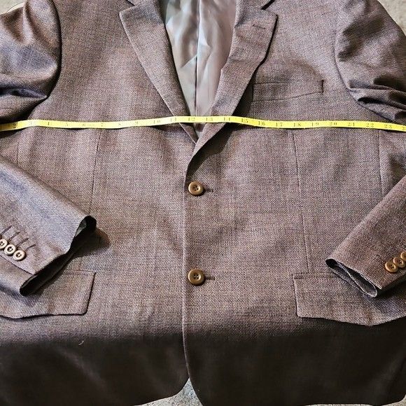 Men's Classic Brown Tweed Wool/Cashmere Blazer Size 46L - Picture 9 of 10